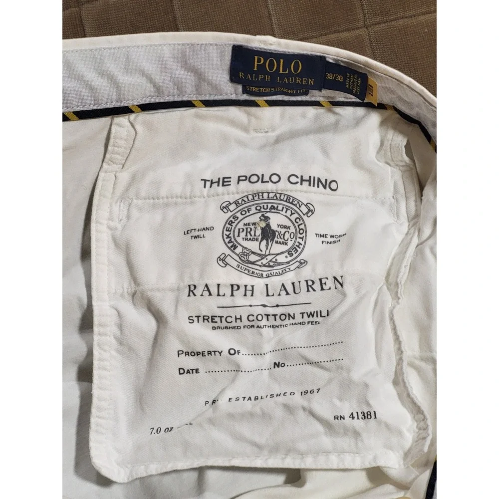 Polo Ralph Lauren Mens Straight Fit Washed Stretch Chino Pant Twili Size 38/30